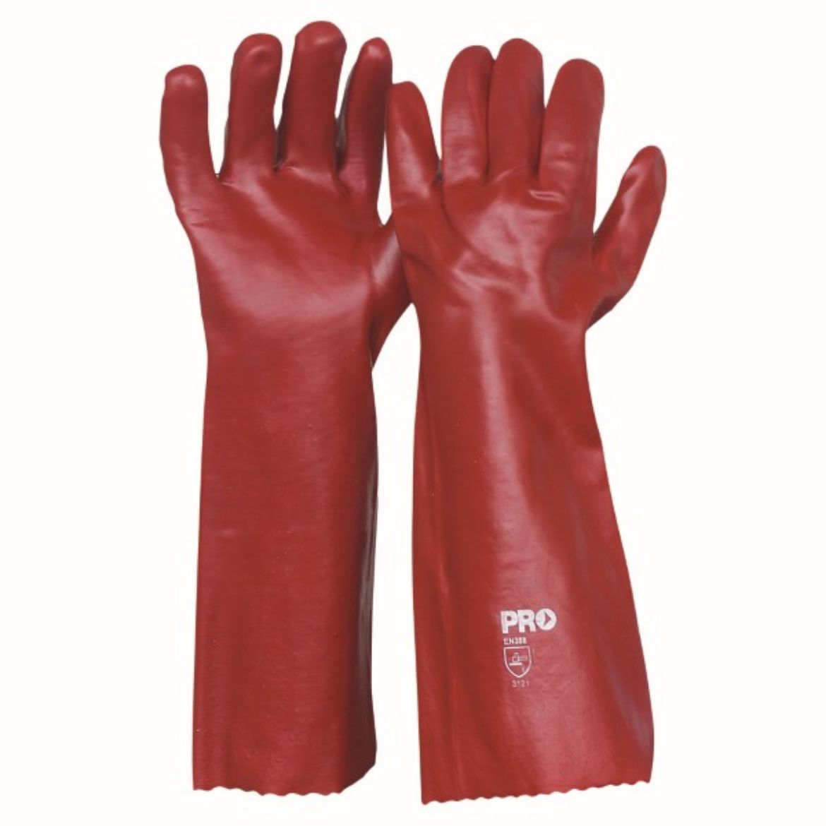 Picture of PVC Gloves 18" 45cm Red