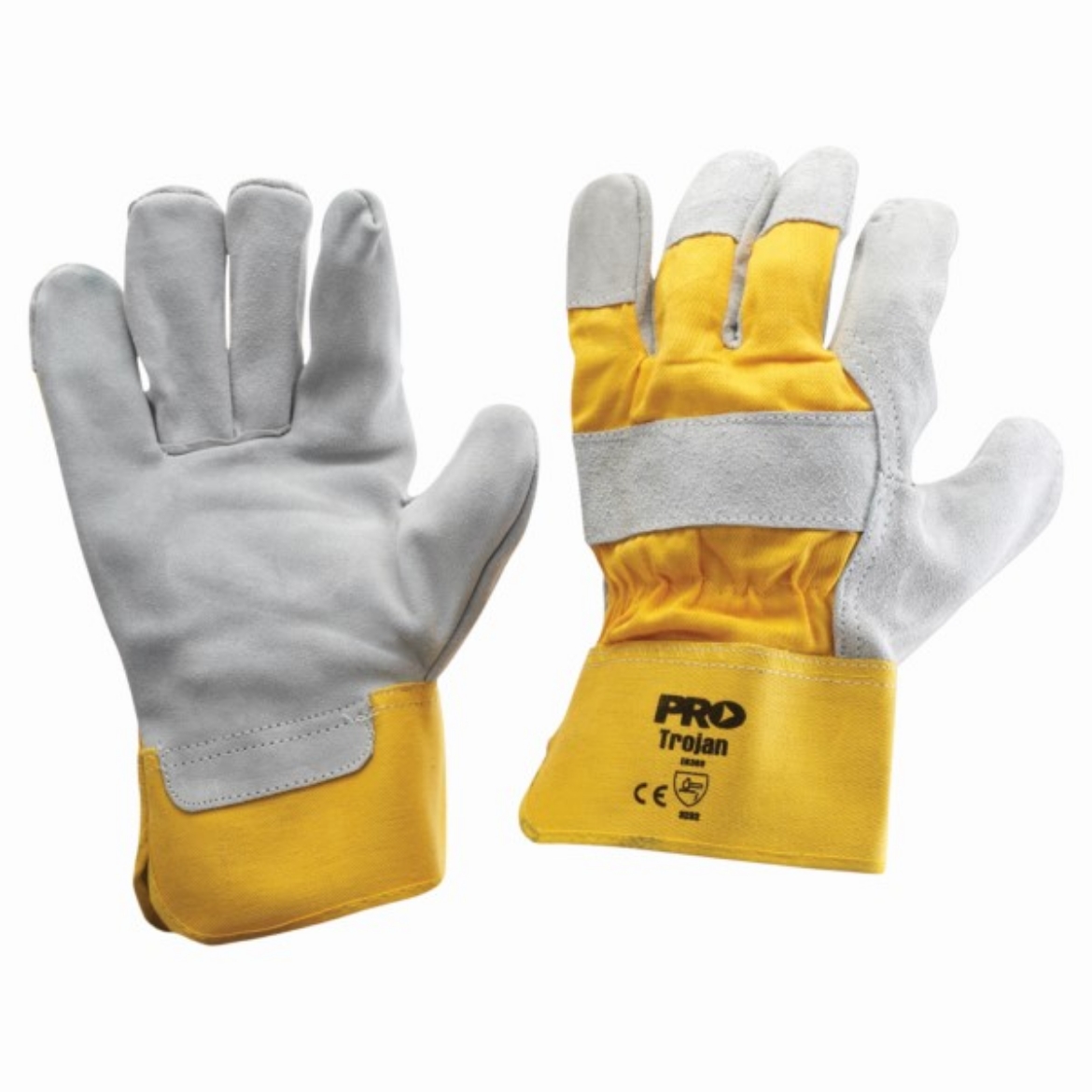 Picture of Glove Yellow/Grey Leather