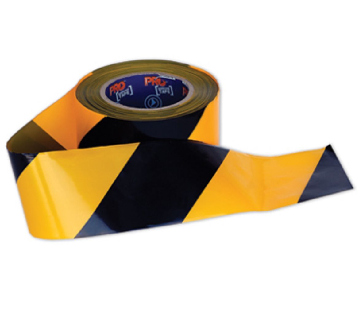 Picture of Barricade Tape Yellow/Black 100Metre Roll x 75mm Wide