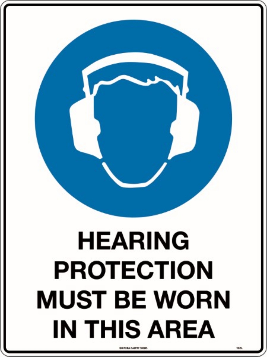 Picture of 600x450mm - Metal - Hearing Protection Must be Worn in This Area