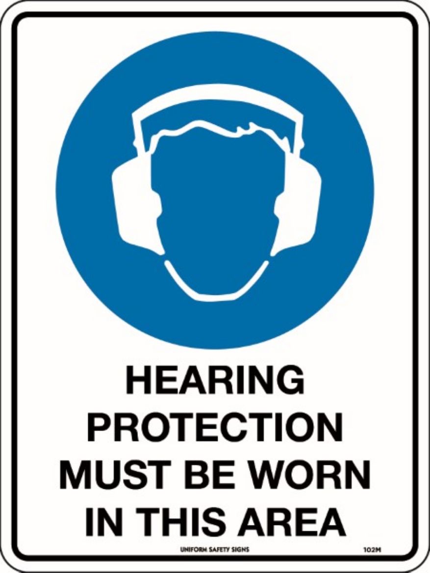 Picture of 450x300mm - Poly - Hearing Protection Must be Worn in This Area