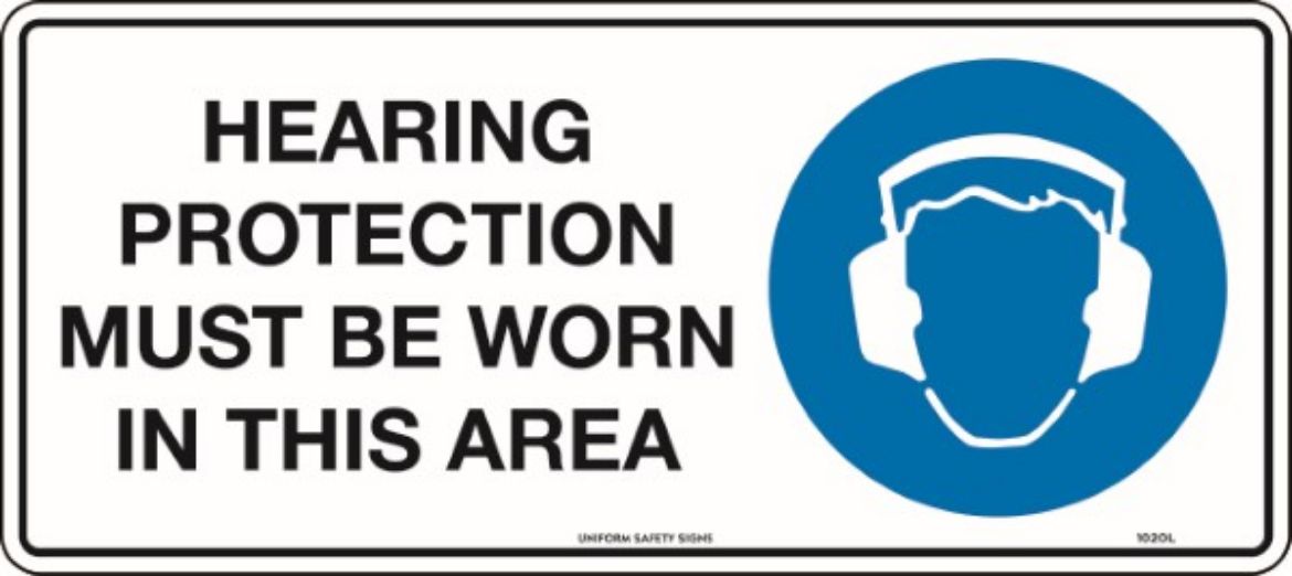 Picture of 450x200mm - Poly - Hearing Protection Must be Worn in This Area