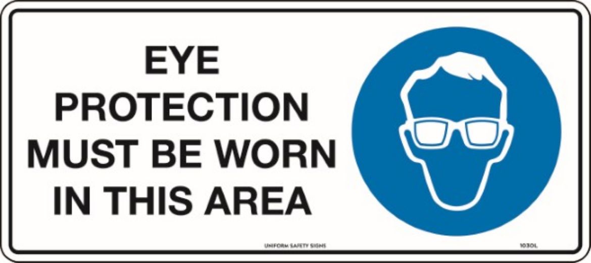 Picture of 450x200mm - Poly - Eye Protection Must be Worn in This Area