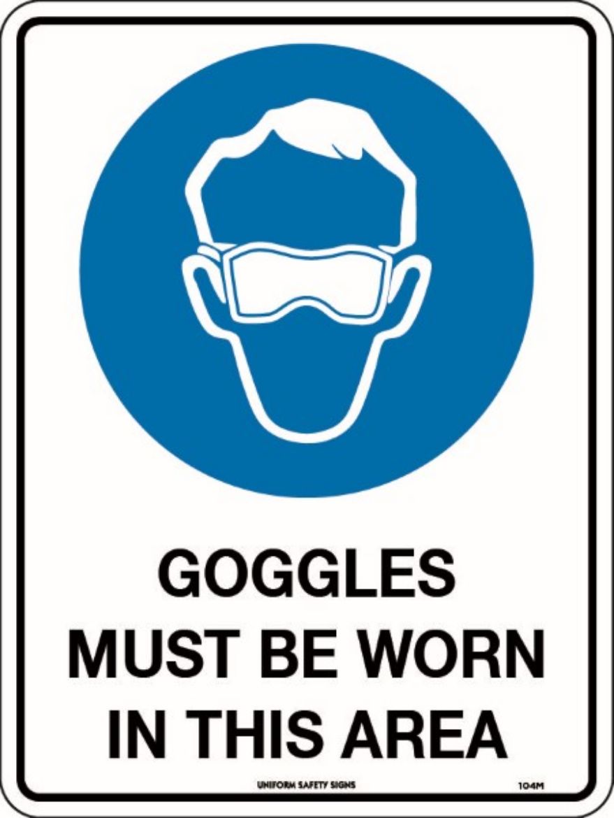 Picture of 300x225mm - Metal - Goggles Must be Worn in This Area