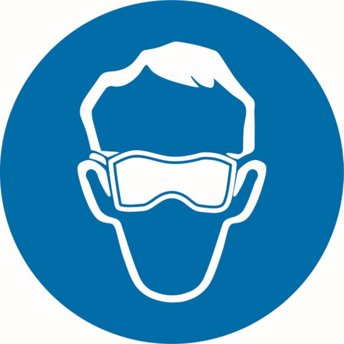 Picture of 200mm Disc - Self Adhesive - Goggles Pictogram