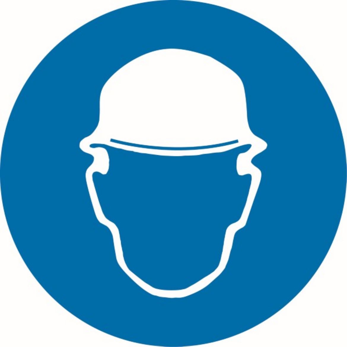 Picture of 200mm Disc - Self Adhesive - Hard Hat Pictogram