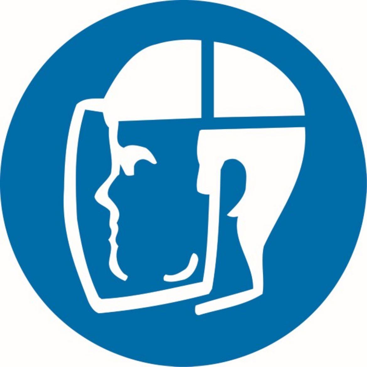 Picture of 200mm Disc - Self Adhesive - Face Shield Pictogram