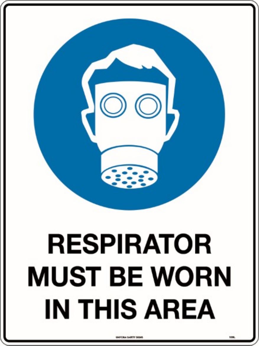 Picture of 600x450mm - Poly - Respirator Must be Worn in This Area