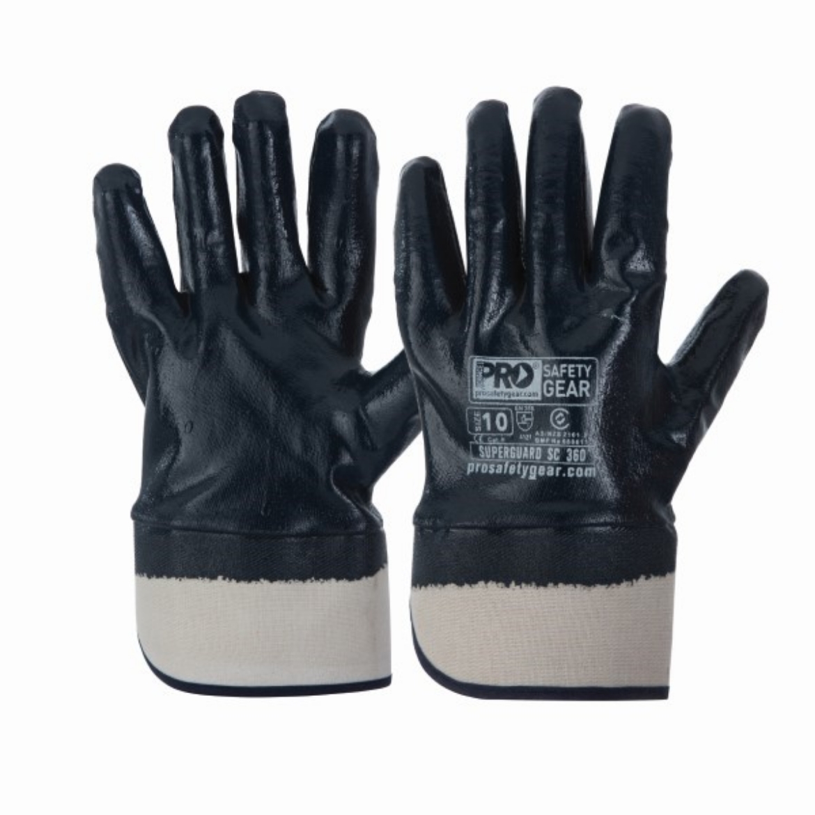 Picture of Super Guard Nitrile Glove Fully Dipped with Safety Cuff 10