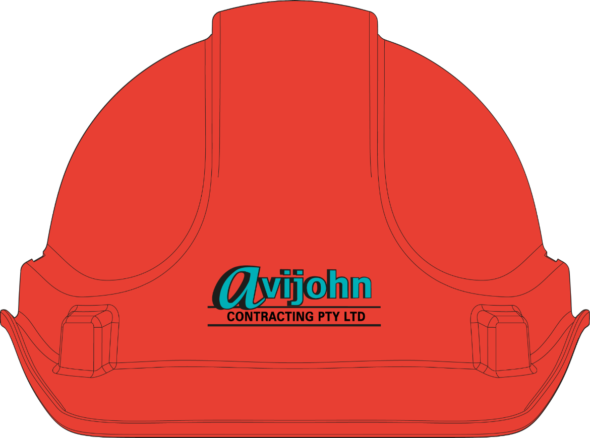 Picture of Unisafe UniLite Hard Hat Unvented Fluro Orange Avijohn Logo 2 Colour Print