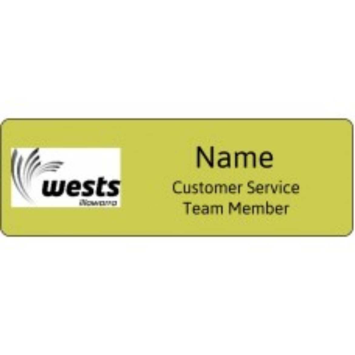 Picture of Badge Brushed Gold, Pin- Wests Illawarra - Customer Service Team Member ****NAME****