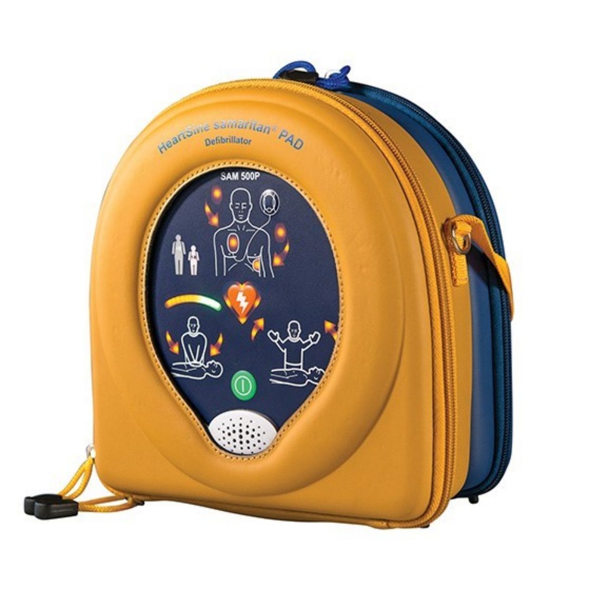 Picture of Defibrillator Heartsine Samaritan Pad500p With Full Patented Cpr Advisor Software. (Consists Of Pad In Carry Case And 1 XAdult Pad-Pak) 3.5 Year Battery Life From Dom. 10 Year Warranty From Dom. Includes Soft Carry Case.