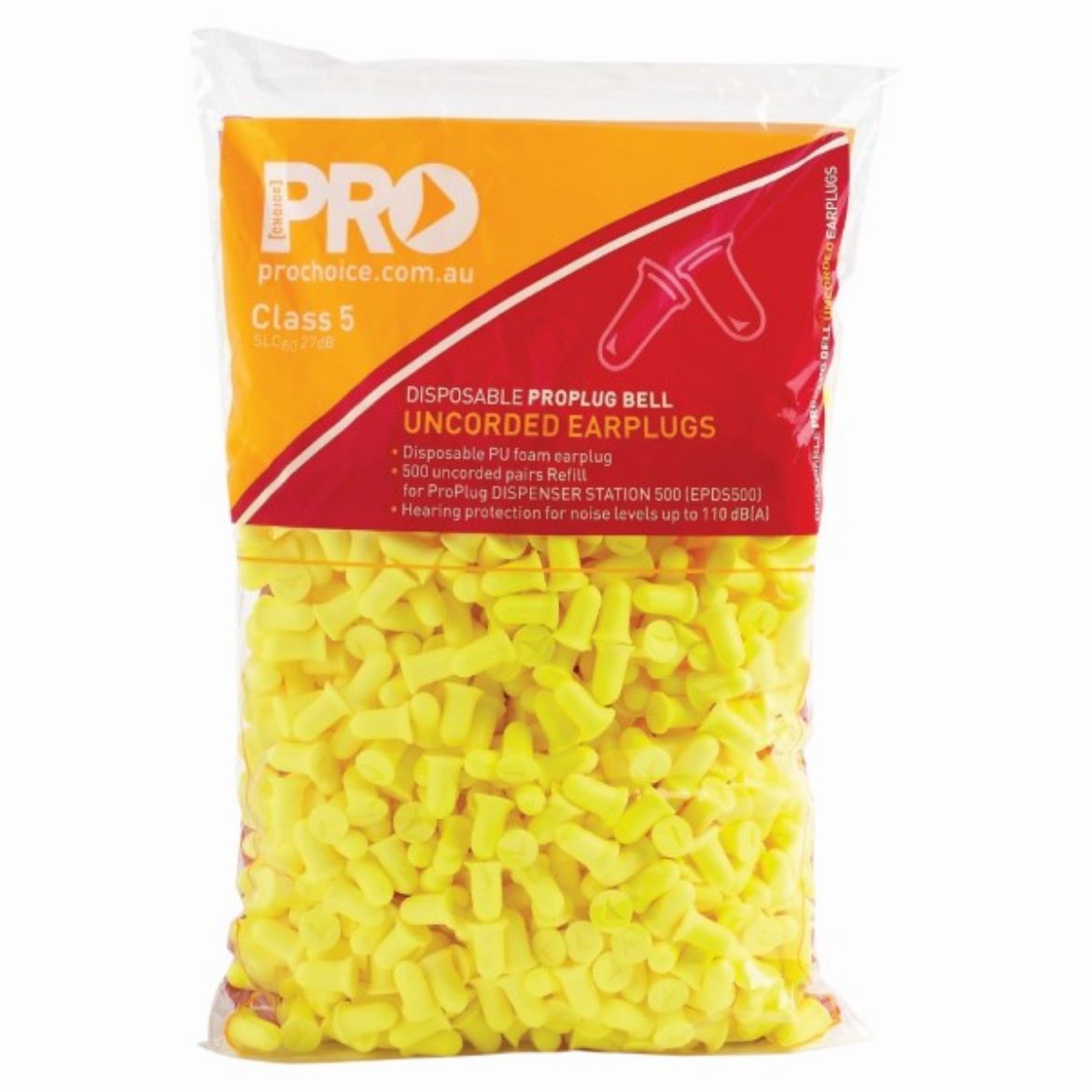 Picture of Pro-Choice Pro-Bell PU Earplugs Refill Bag for Dispenser Class 5 27db