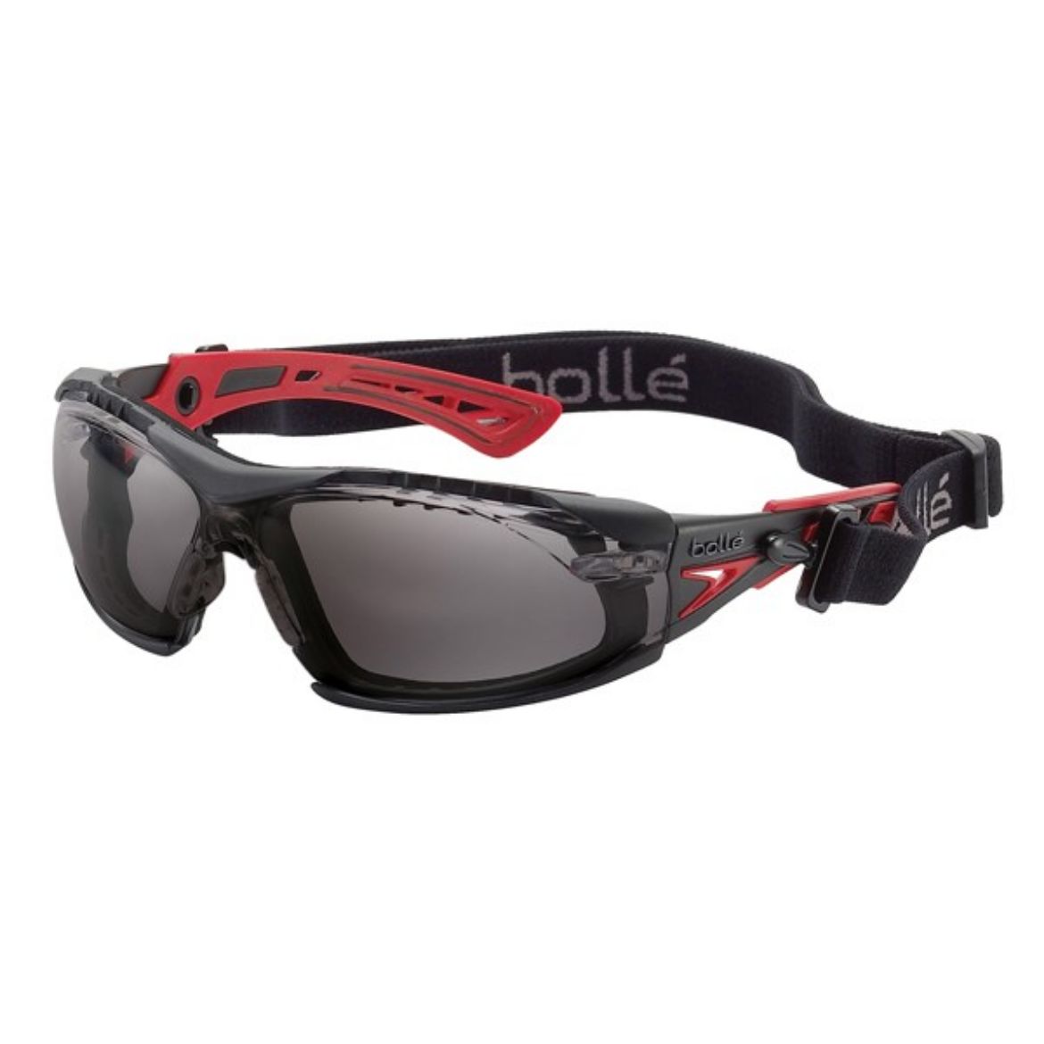 Picture of Bolle Rush Plus Platinum Safety Glasses with Positive Seal Smoke Lens