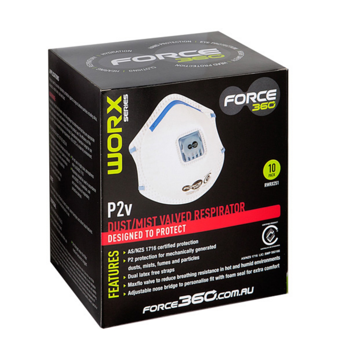 Picture of Force360 P2V Disposable Respirator P2 with Valve