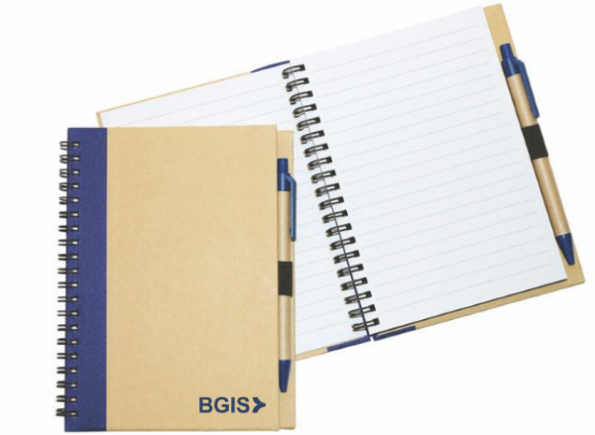 Picture of Enviro Notebook Navy Including BGIS Logo 1 Colour Print, 1 Position
