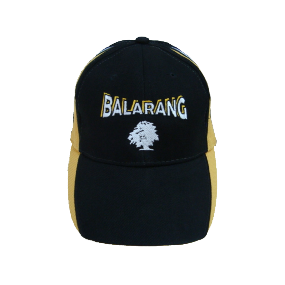 Picture of Cap Mesh Sides Black/Gold/White with Balarang PS Logo on Front