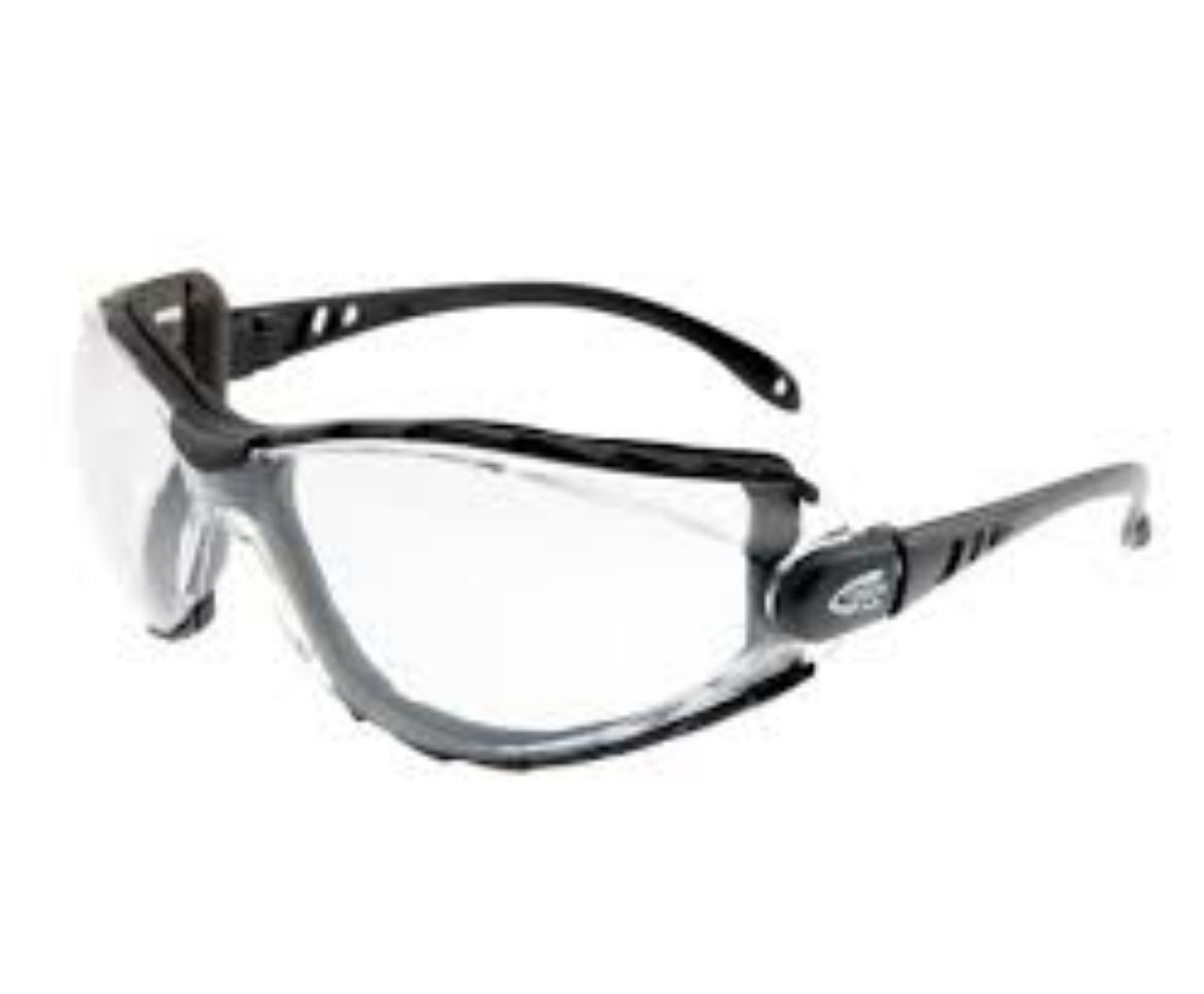 Picture of Vision Safe Seal Black Foam Bound Safety Glasses Clear