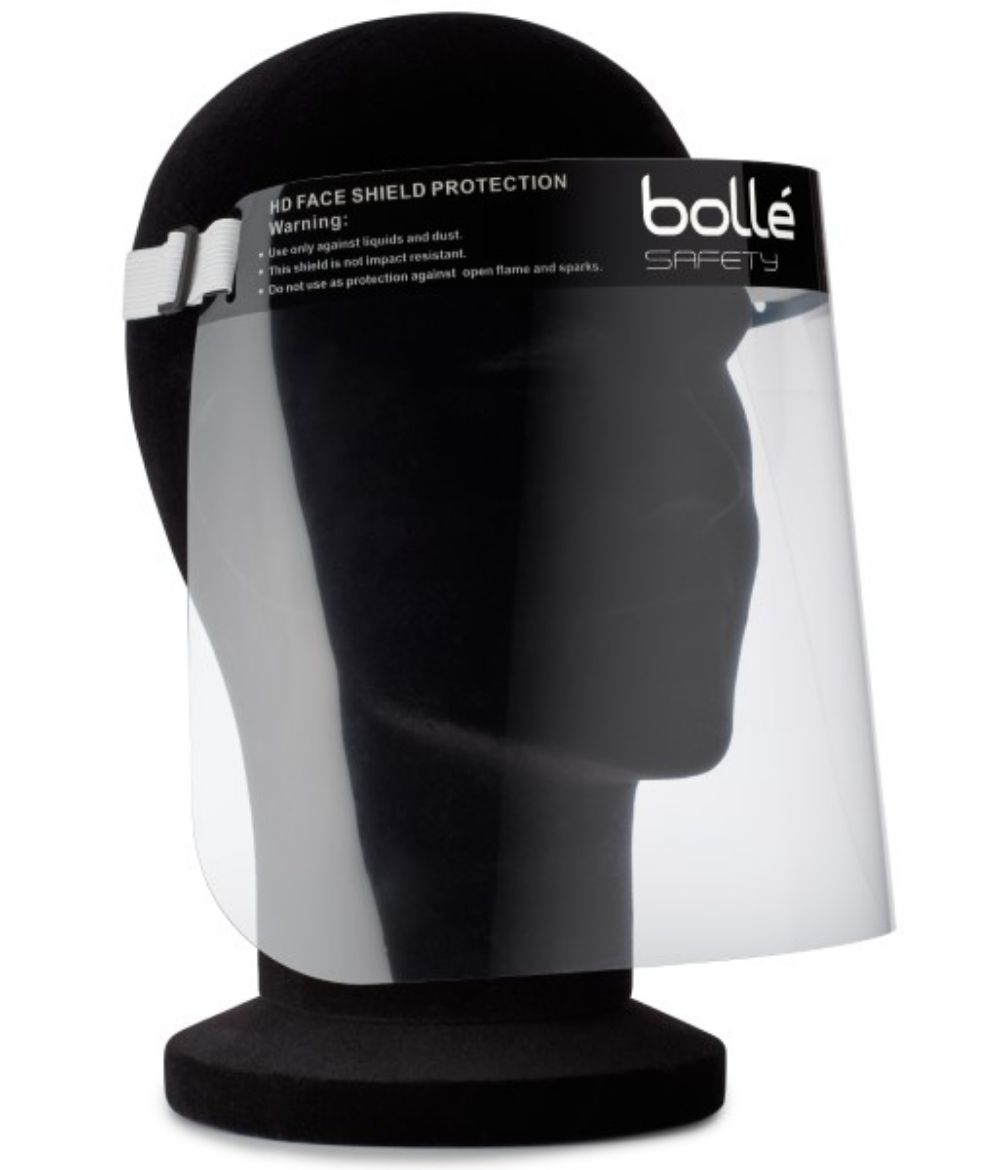 Picture of Bolle Disposable Face Shield (DFS4) Clear AF PET Visor with Adjustable Headband