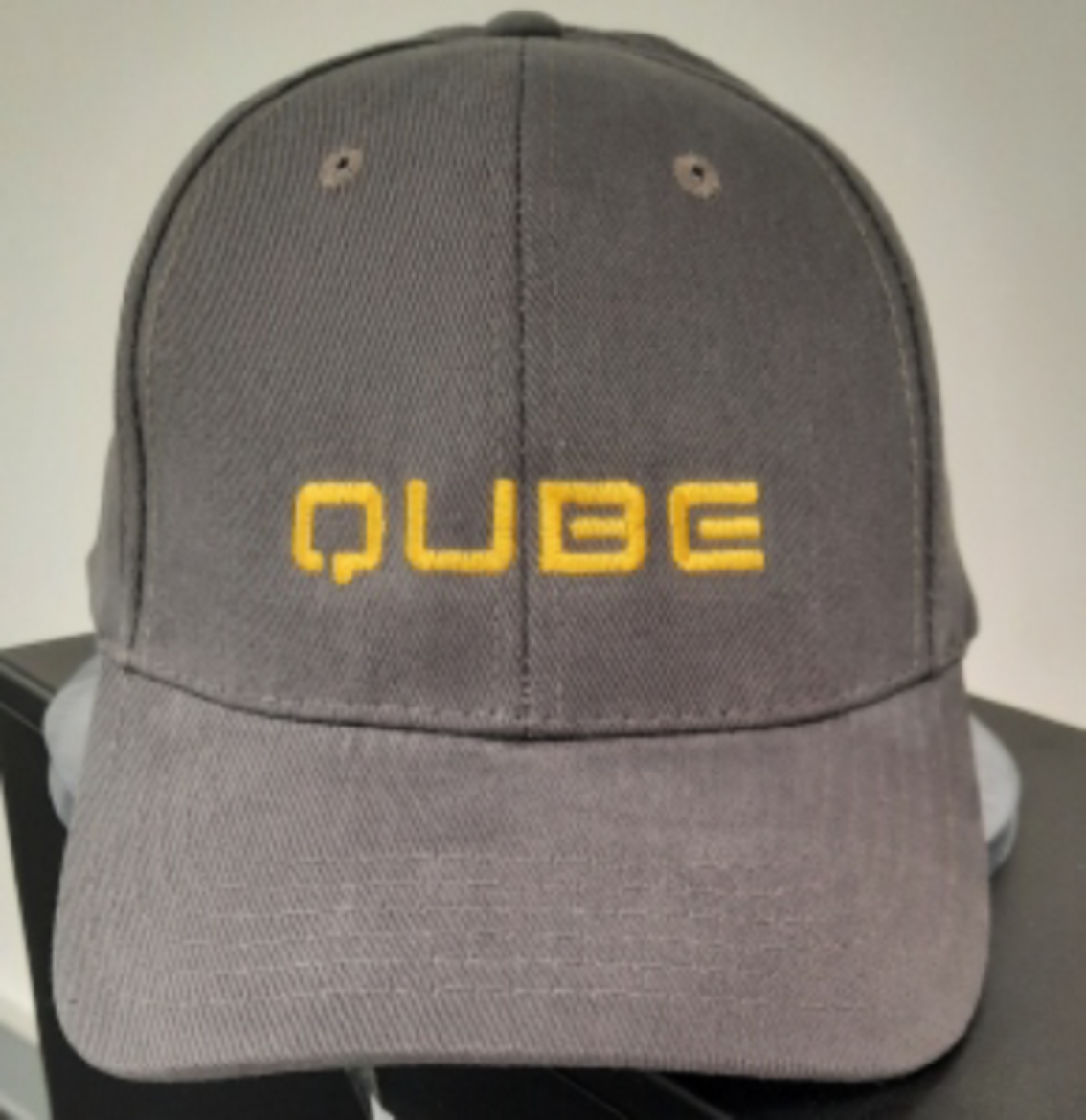Picture of Charcoal Cap Including Qube Emb Logo - Yellow Cotton Embroidery