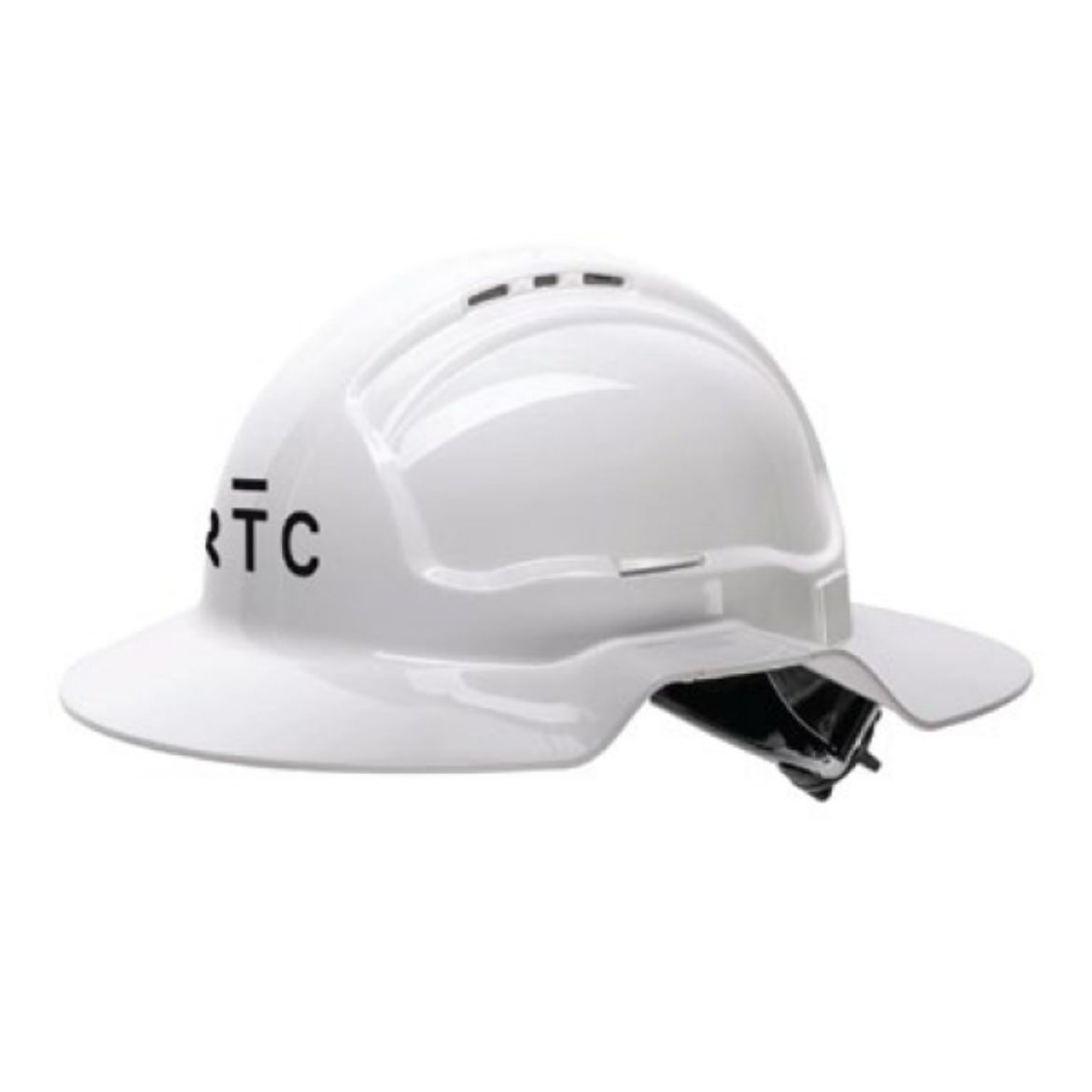 Picture of Tuffgard Broadbrim Hard Hat Vented White ARTC 1 Colour Print