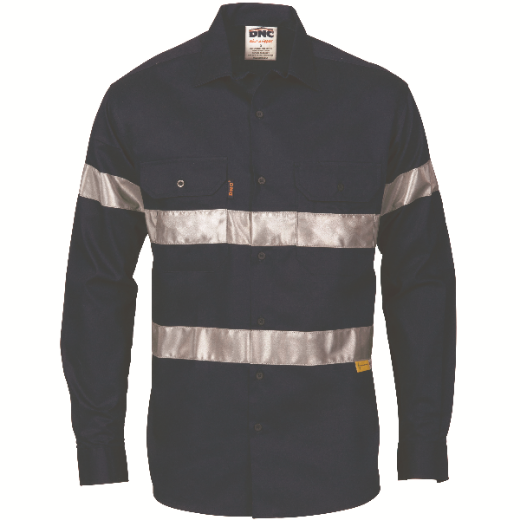 Picture of DNC Lightweight Cotton Drill Cool-Breeze Shirt Long Sleeve RT1 Reflective Tape