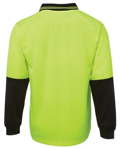 Picture of JB's Hi Vis Traditional Polo Shirt Long Sleeve 100% Polyester 2 Tone