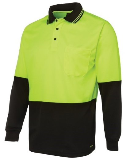 Picture of JB's Hi Vis Traditional Polo Shirt Long Sleeve 100% Polyester 2 Tone