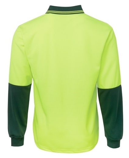 Picture of JB's Hi Vis Traditional Polo Shirt Long Sleeve 100% Polyester 2 Tone