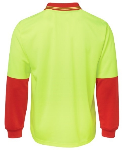 Picture of JB's Hi Vis Traditional Polo Shirt Long Sleeve 100% Polyester 2 Tone