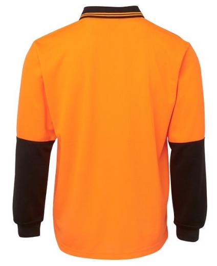 Picture of JB's Hi Vis Traditional Polo Shirt Long Sleeve 100% Polyester 2 Tone