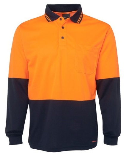 Picture of JB's Hi Vis Traditional Polo Shirt Long Sleeve 100% Polyester 2 Tone