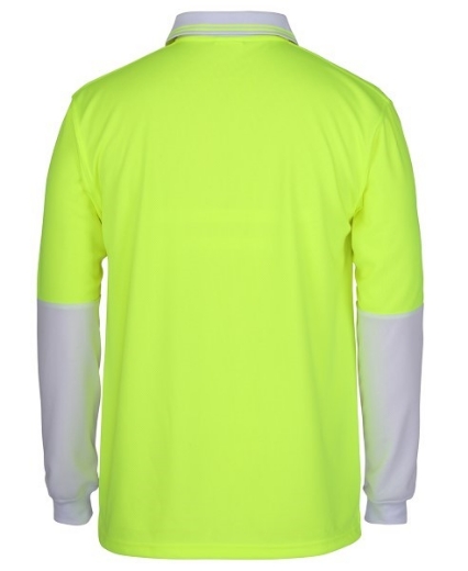 Picture of JB's Hi Vis Traditional Polo Shirt Long Sleeve 100% Polyester 2 Tone