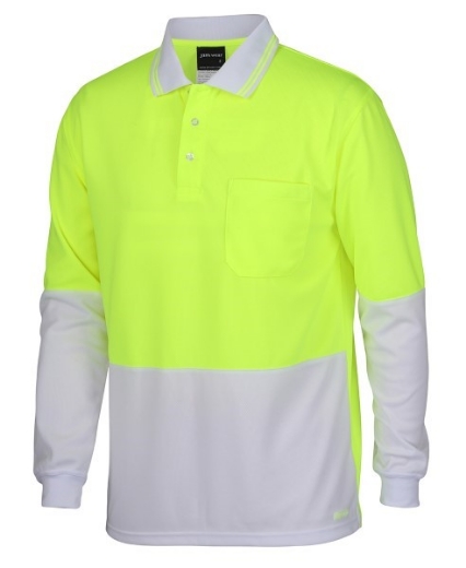 Picture of JB's Hi Vis Traditional Polo Shirt Long Sleeve 100% Polyester 2 Tone