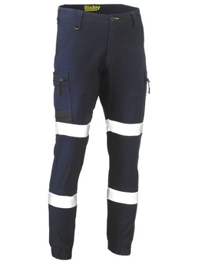 Picture of Bisley Flex & Move Stretch Cuffed Cargo Pants with Bio-Motion Reflective Tape