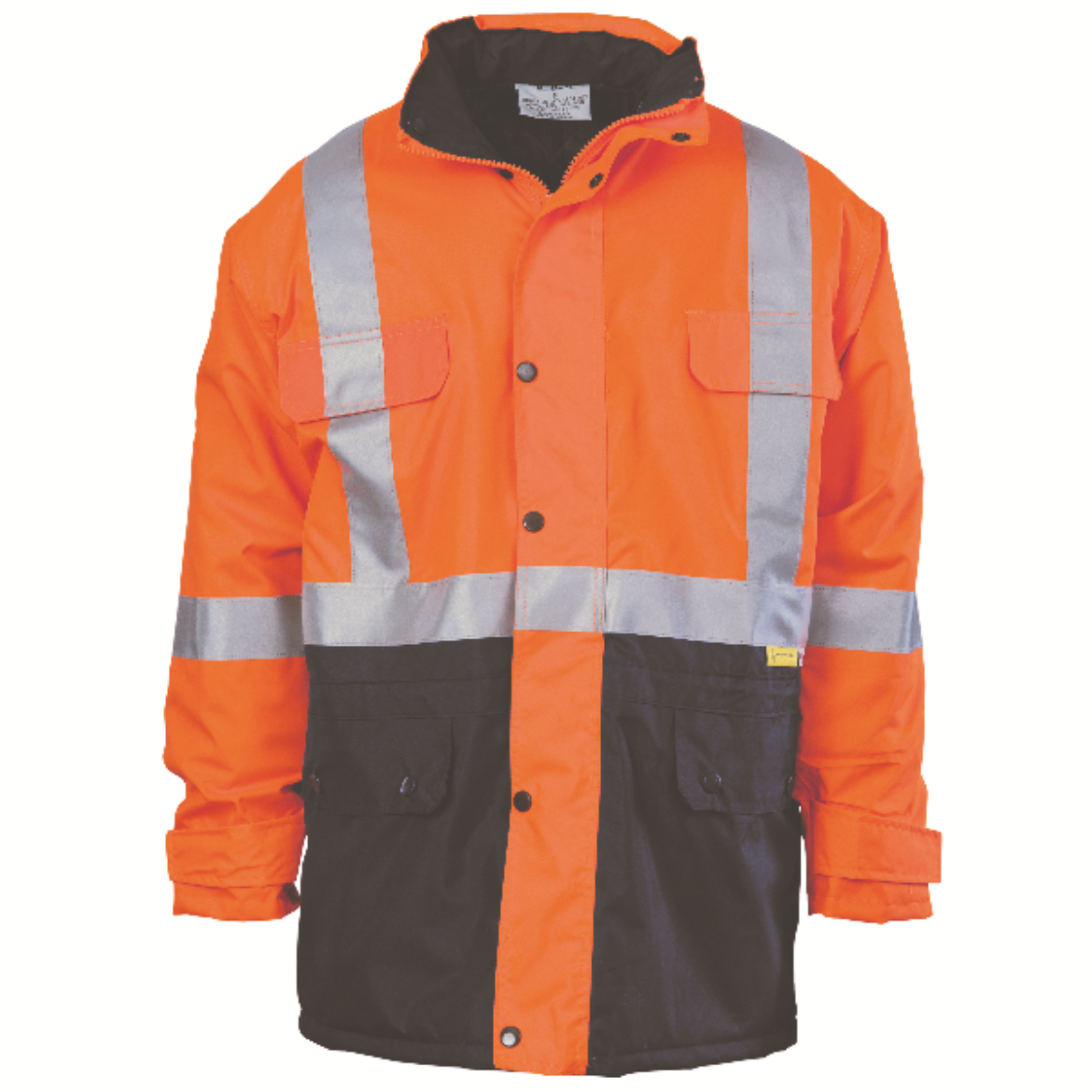 Picture of DNC Quilted Jacket Polyester/PU Waterproof H Pattern Reflective Tape 2 Tone
