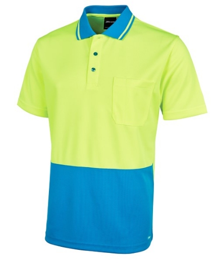 Picture of JB's Hi Vis Traditional Polo Shirt Short Sleeve 100% Polyester 2 Tone