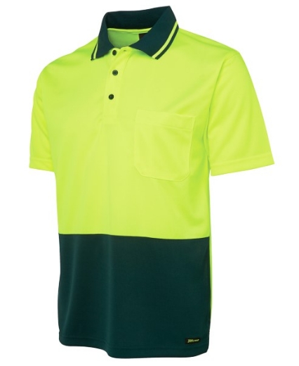 Picture of JB's Hi Vis Traditional Polo Shirt Short Sleeve 100% Polyester 2 Tone