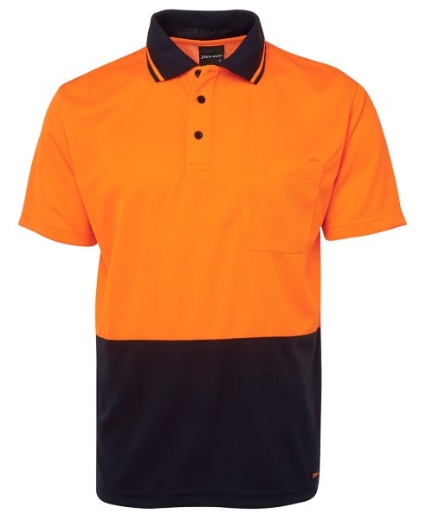 Picture of JB's Hi Vis Traditional Polo Shirt Short Sleeve 100% Polyester 2 Tone