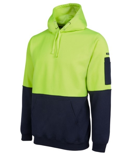 Picture of JB's Hi Vis Fleecy Pull Over Hoodie 80% Polyester 20% Cotton 2 Tone