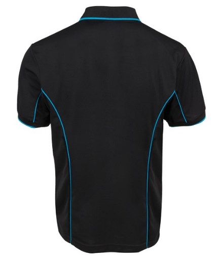 Picture of Podium Mens Piping Polo Shirt 100% Polyester Pique Knit