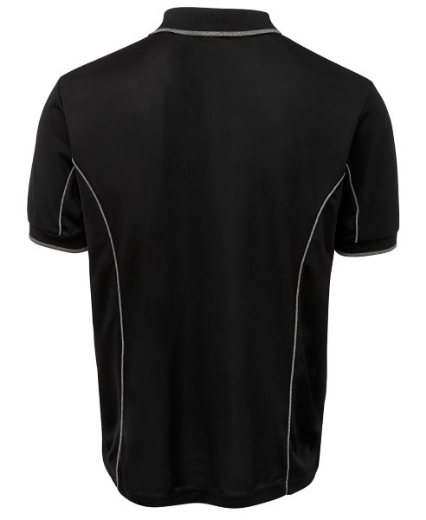 Picture of Podium Mens Piping Polo Shirt 100% Polyester Pique Knit