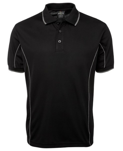 Picture of Podium Mens Piping Polo Shirt 100% Polyester Pique Knit
