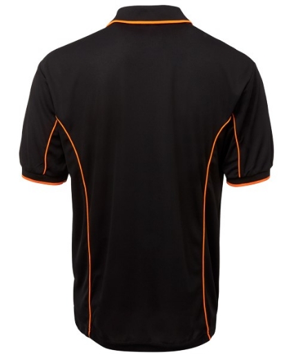 Picture of Podium Mens Piping Polo Shirt 100% Polyester Pique Knit