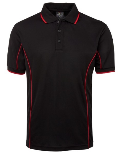 Picture of Podium Mens Piping Polo Shirt 100% Polyester Pique Knit