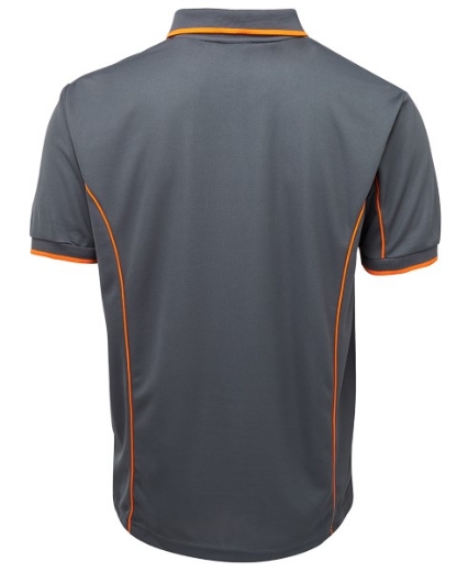 Picture of Podium Mens Piping Polo Shirt 100% Polyester Pique Knit