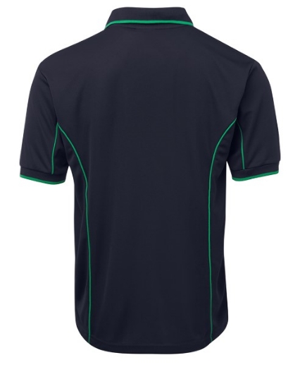 Picture of Podium Mens Piping Polo Shirt 100% Polyester Pique Knit