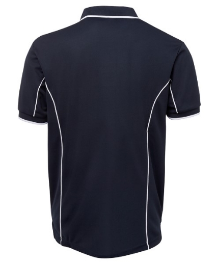 Picture of Podium Mens Piping Polo Shirt 100% Polyester Pique Knit