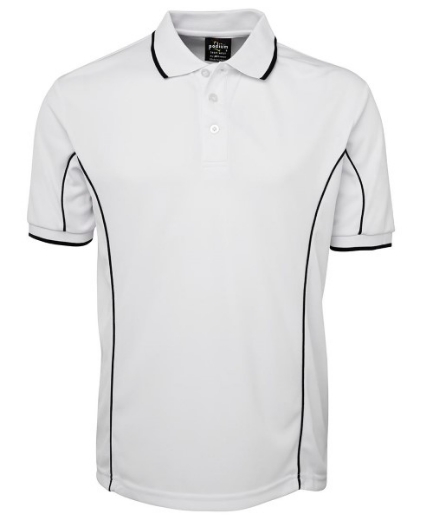 Picture of Podium Mens Piping Polo Shirt 100% Polyester Pique Knit