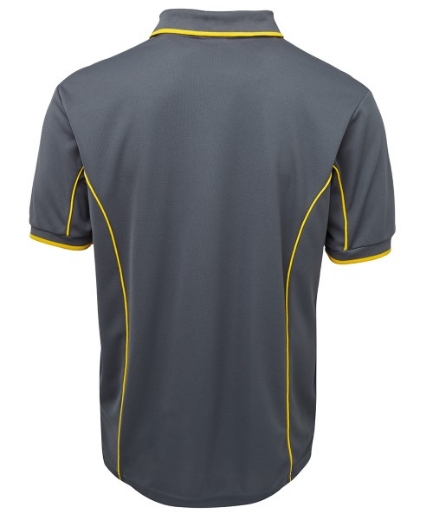 Picture of Podium Mens Piping Polo Shirt 100% Polyester Pique Knit